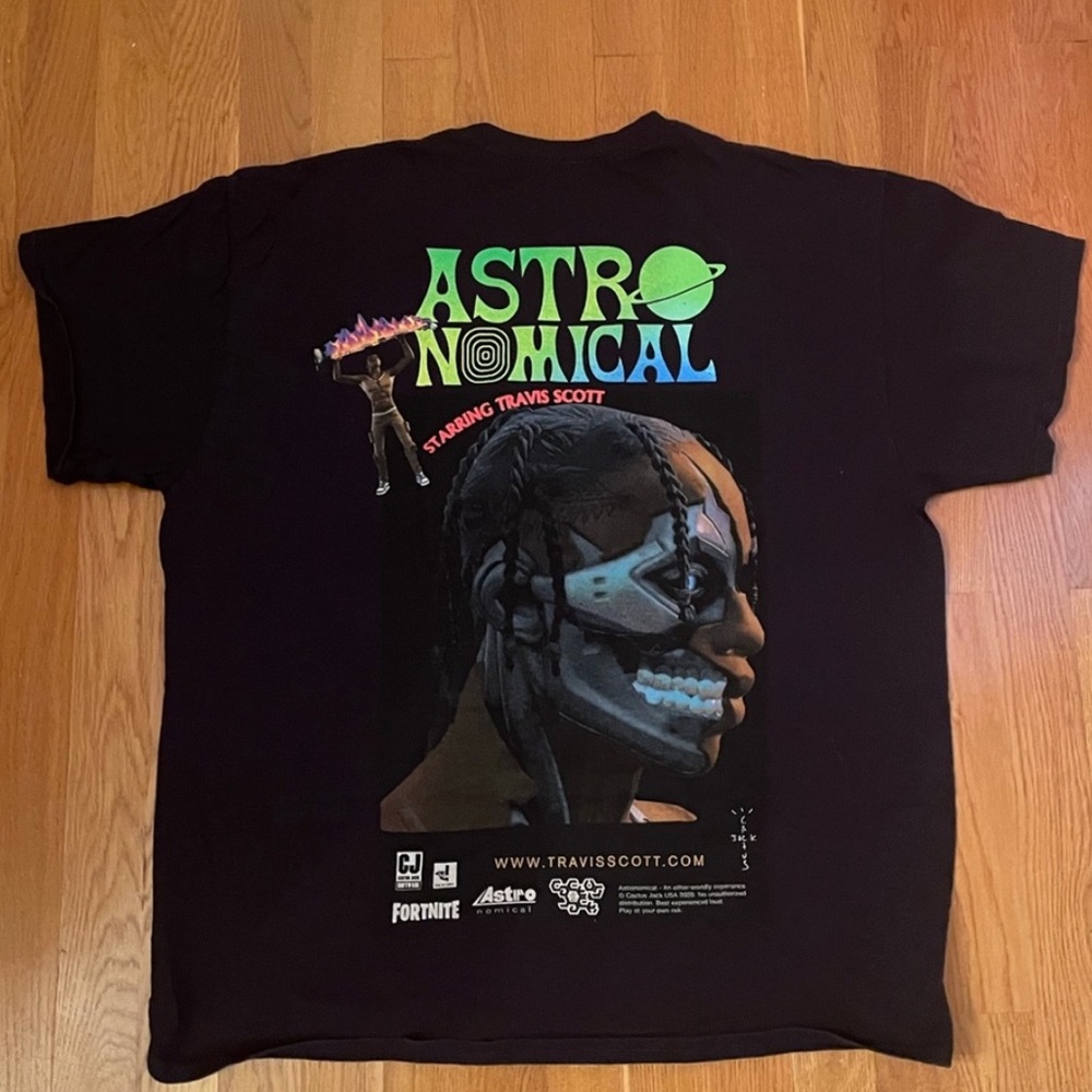 TRAVIS SCOTT Astronomical Astroworld Fortnite Cactus Jack T-Shirt  SICKO EVENT